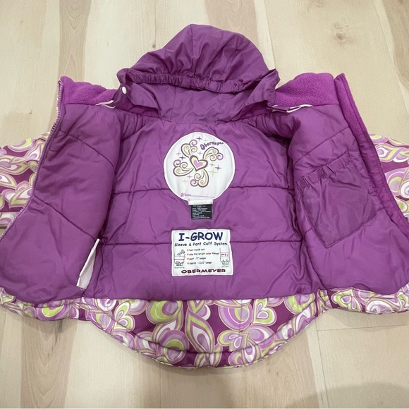 Obermeyer Toddler Winter Coat Girls Size 2 Flower Child Purple and Green. - Picture 9 of 14